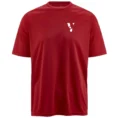 Red Men’s Football Active Shirt – Regular Fit with Mesh Sleeve Inserts