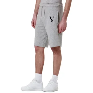 Grey Men’s Sport Street Shorts – Regular Fit Cotton Blend with Elastic Waistband
