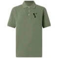 Olive Green Men’s Cotton Sportstyle Polo Shirt – Regular Fit, Signature Logo