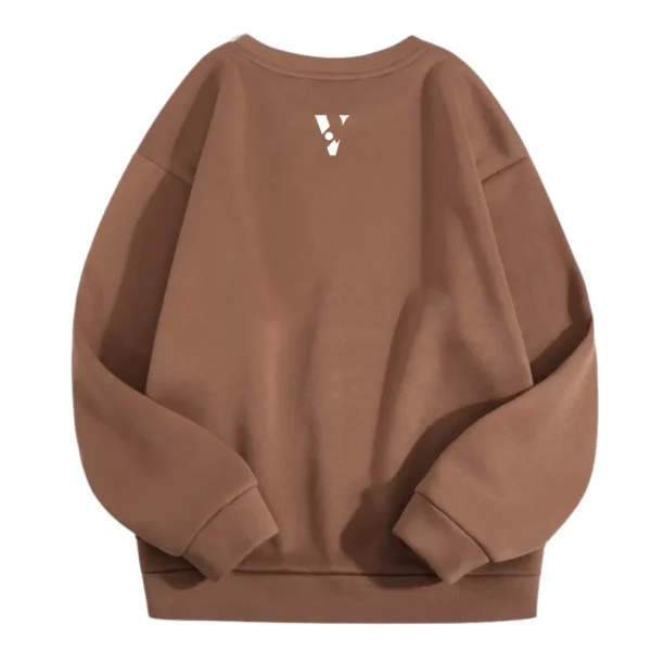 Round Neck Plain Fleece Sweatshirt – Cozy & Classic
