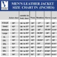 Men's Leather Jacket Size Chart