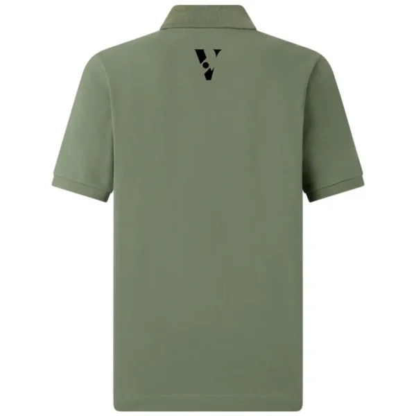 Olive Green Men’s Cotton Sportstyle Polo Shirt – Regular Fit, Signature Logo