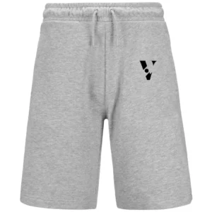 Grey Men’s Sport Street Shorts – Regular Fit Cotton Blend with Elastic Waistband