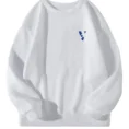 Round Neck Plain Fleece Sweatshirt – Cozy & Classic