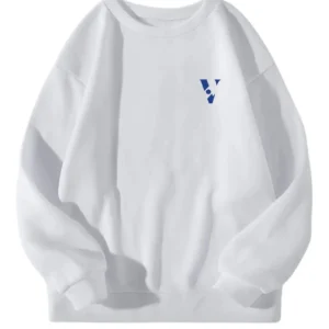 Round Neck Plain Fleece Sweatshirt – Cozy & Classic