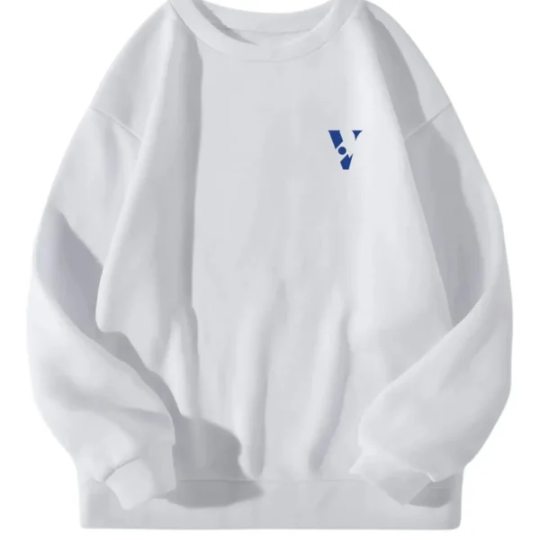 Round Neck Plain Fleece Sweatshirt – Cozy & Classic