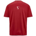 Red Men’s Football Active Shirt – Regular Fit with Mesh Sleeve Inserts