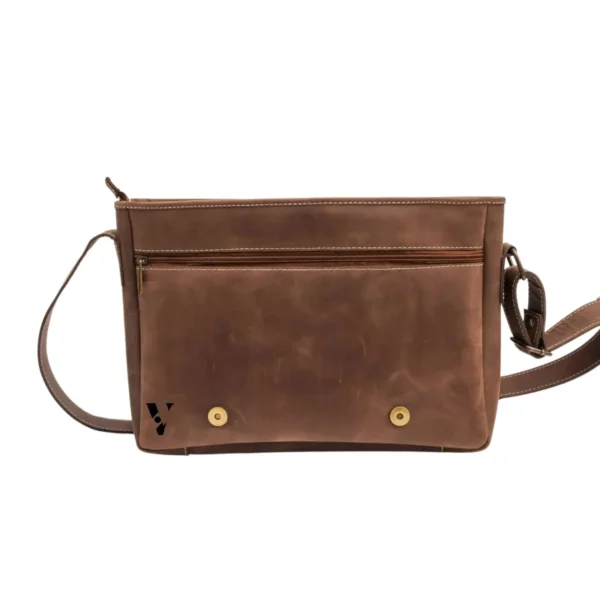 Jild Classic Satchel Vintage Leather Messenger Bag – Vintage Brown