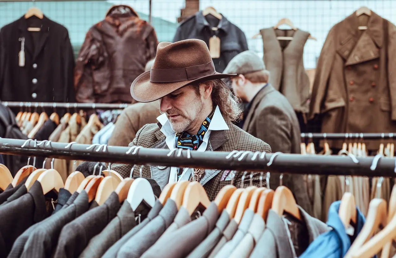 A man seeing different clothes