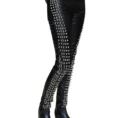 Black Spiked Leather Pants