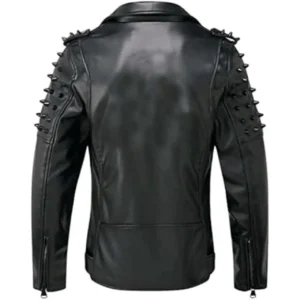 Men Studded Leather Jacket