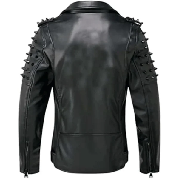 Men Studded Leather Jacket