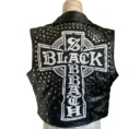 Men Studded Patch Leather Vest