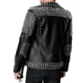 Men’s Half Studded Punk Leather Jacket 2-min