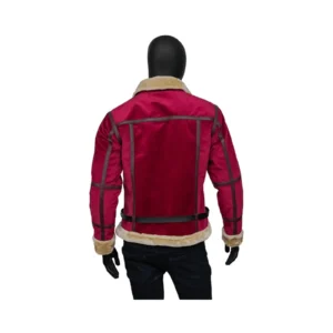 Men’s Leather Jacket with Artificial Fur