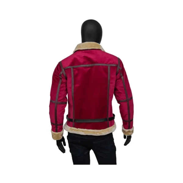 Men’s Leather Jacket with Artificial Fur