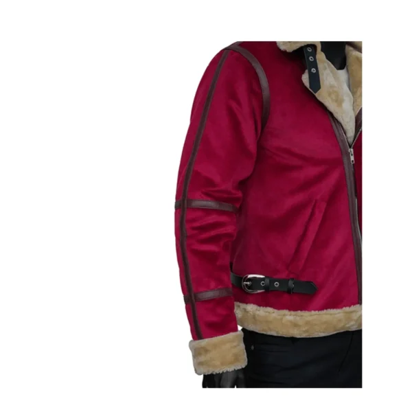 Men’s Leather Jacket with Artificial Fur