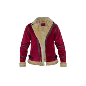 Men’s Leather Jacket with Artificial Fur