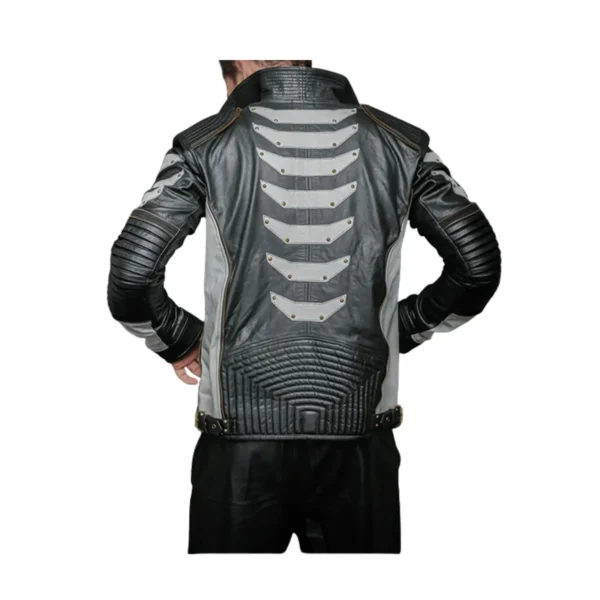 Men’s Metallic Black Biker Jacket 3-min Men’s Metallic Black Biker Jacket