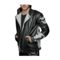 Men’s Metallic Black Biker Jacket