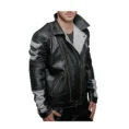 Men’s Metallic Black Biker Jacket
