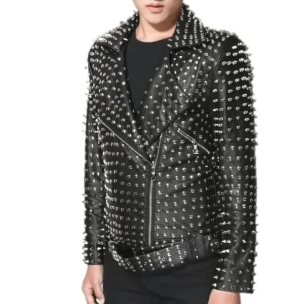 Men’s Punk Rock Studded Jacket 5-min