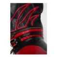 Men’s Red & Black Hoodie Leather Jacket 3-min