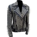 Women Heavy Studded Biker Jacket
