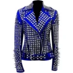 Women Heavy Studded Biker Jacket