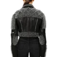 Women Spike Stud Leather Jacket