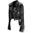Women Spike Studded Leather Jacket Black