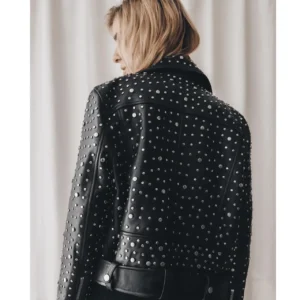 Women Studded Leather Jacket
