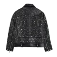 Women Studded Leather Jacket