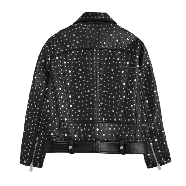Women Studded Leather Jacket
