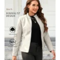 Women Biker Leather Jacket White