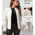 Women Biker Leather Jacket White