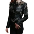 Women’s Fully Spiked Punk Jacket 2-min