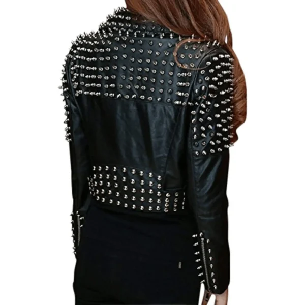 Women’s Fully Spiked Punk Jacket 3-min