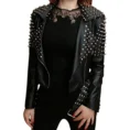 Women’s Fully Spiked Punk Jacket 4-min