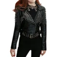 Women’s Fully Spiked Punk Jacket-min