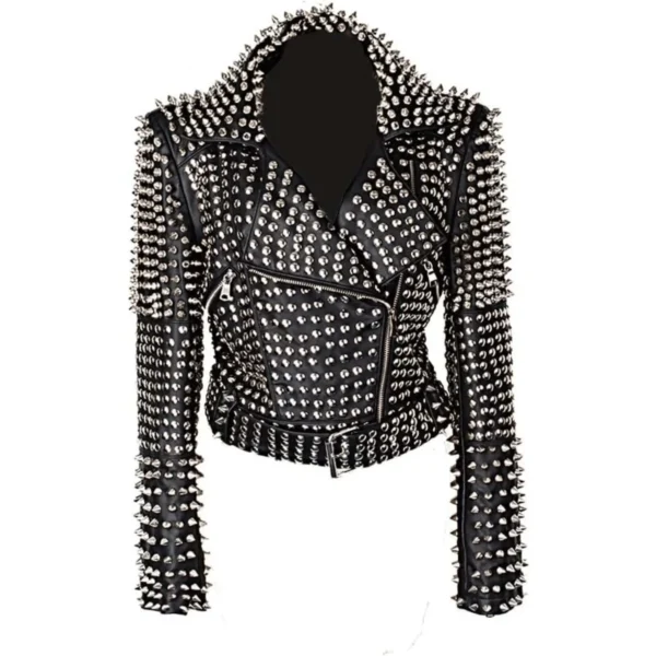Women’s Heavy Metal Studded Jacket-min