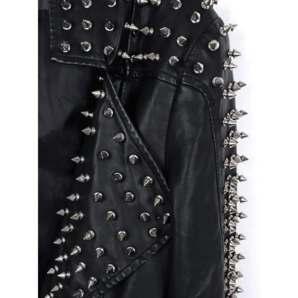 Women’s Punk Rock Spiked Jacket 5-min