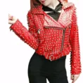 Women’s Punk Studded Leather Jacket -min