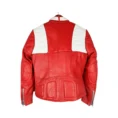 Women’s Red and White Biker Jacket