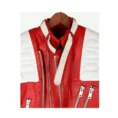 Women’s Red and White Biker Jacket
