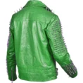 Men’s Silver Studded Punk Moto Jacket 2-min