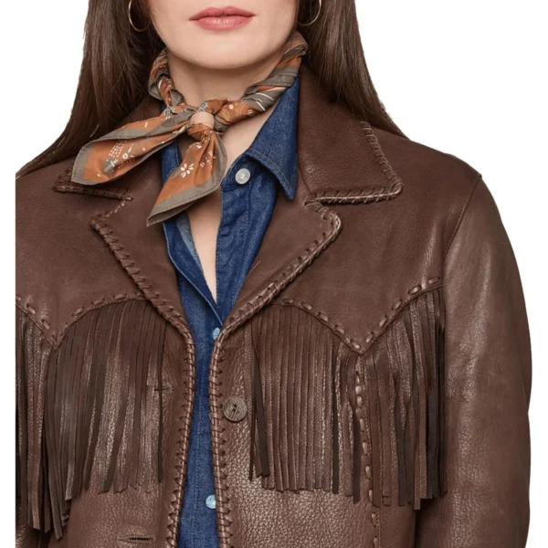 Women’s Brown Cowboy Jacket 3-min