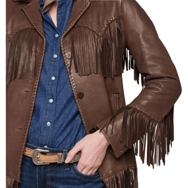 Women’s Brown Cowboy Jacket 5-min