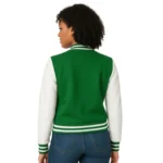 Women’s Green & White Varsity Jacket