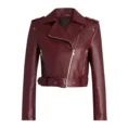 Women’s Maroon Biker Jacket-min